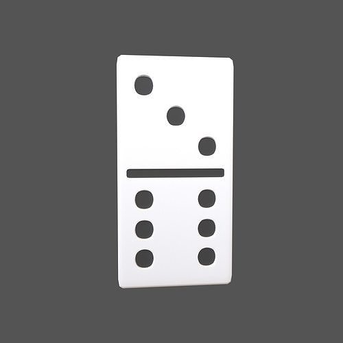 Dominoes v10 001 Low-poly 3D model