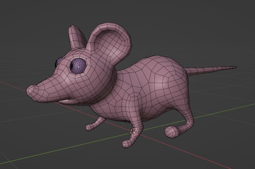 Stylize Mouse Low-poly 3D model_2