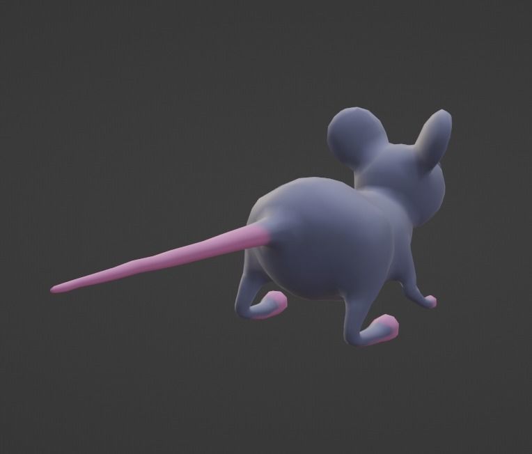 Stylize Mouse Low-poly 3D model_6
