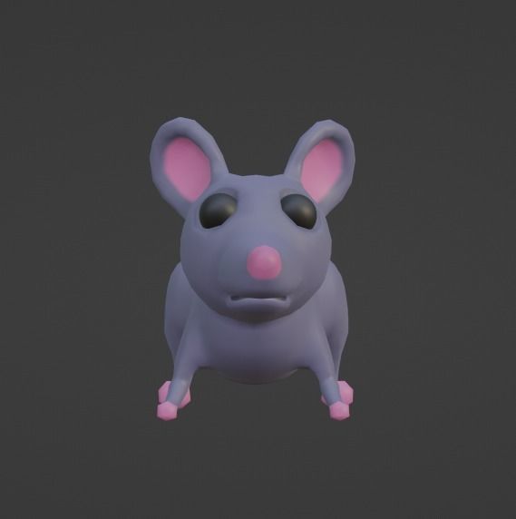 Stylize Mouse Low-poly 3D model_5