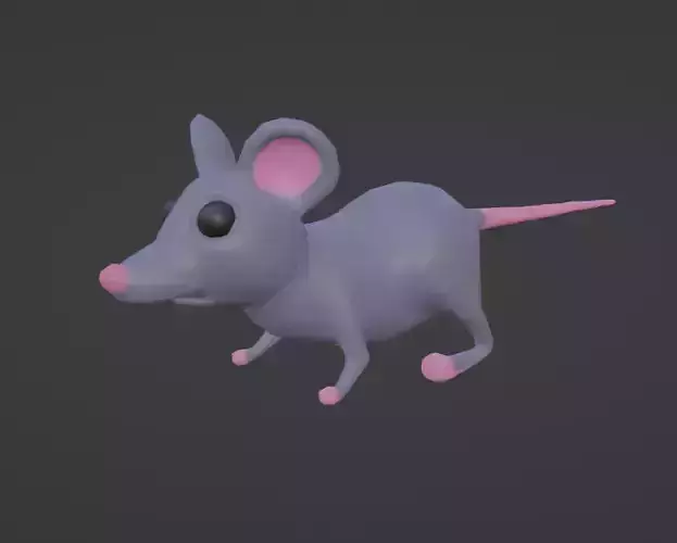 Stylize Mouse Low-poly 3D model