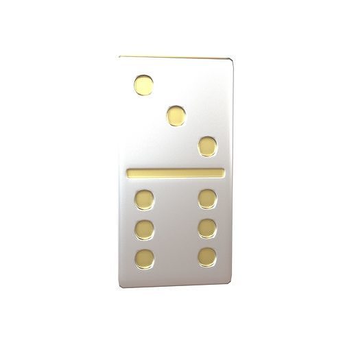 Dominoes v10 006 Low-poly 3D model