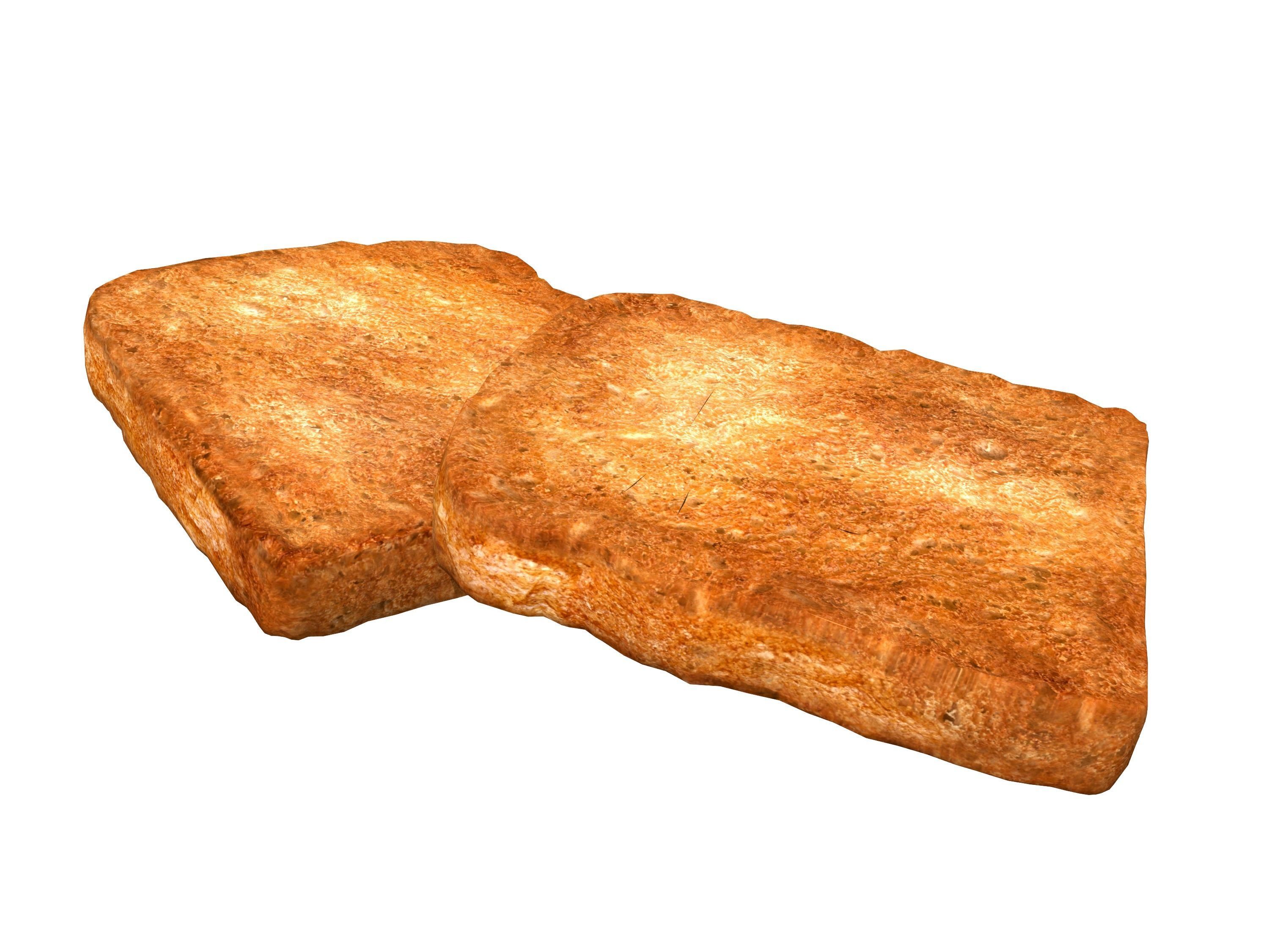 TOAST 3D MODEL two pieces of 3D model_3
