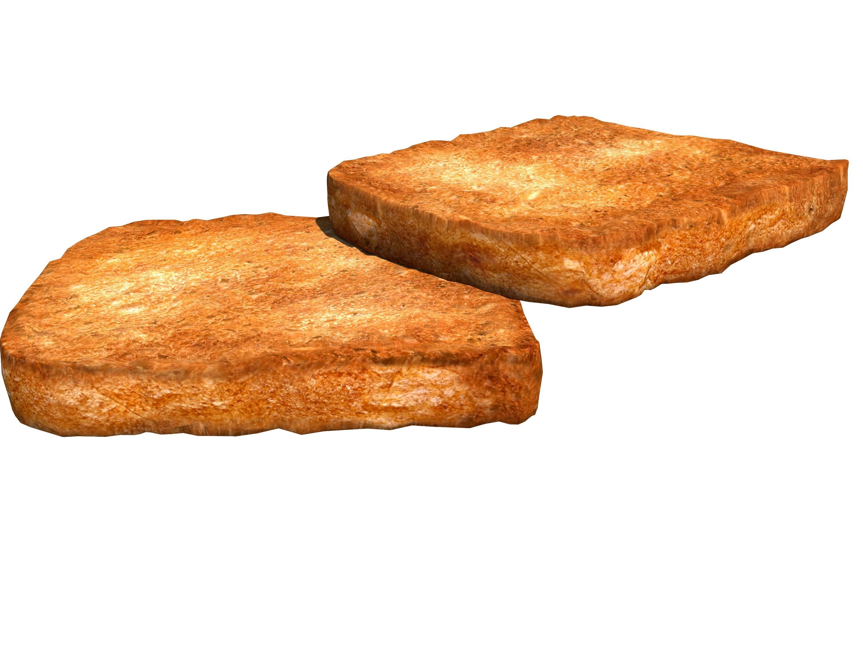 TOAST 3D MODEL two pieces of 3D model_2