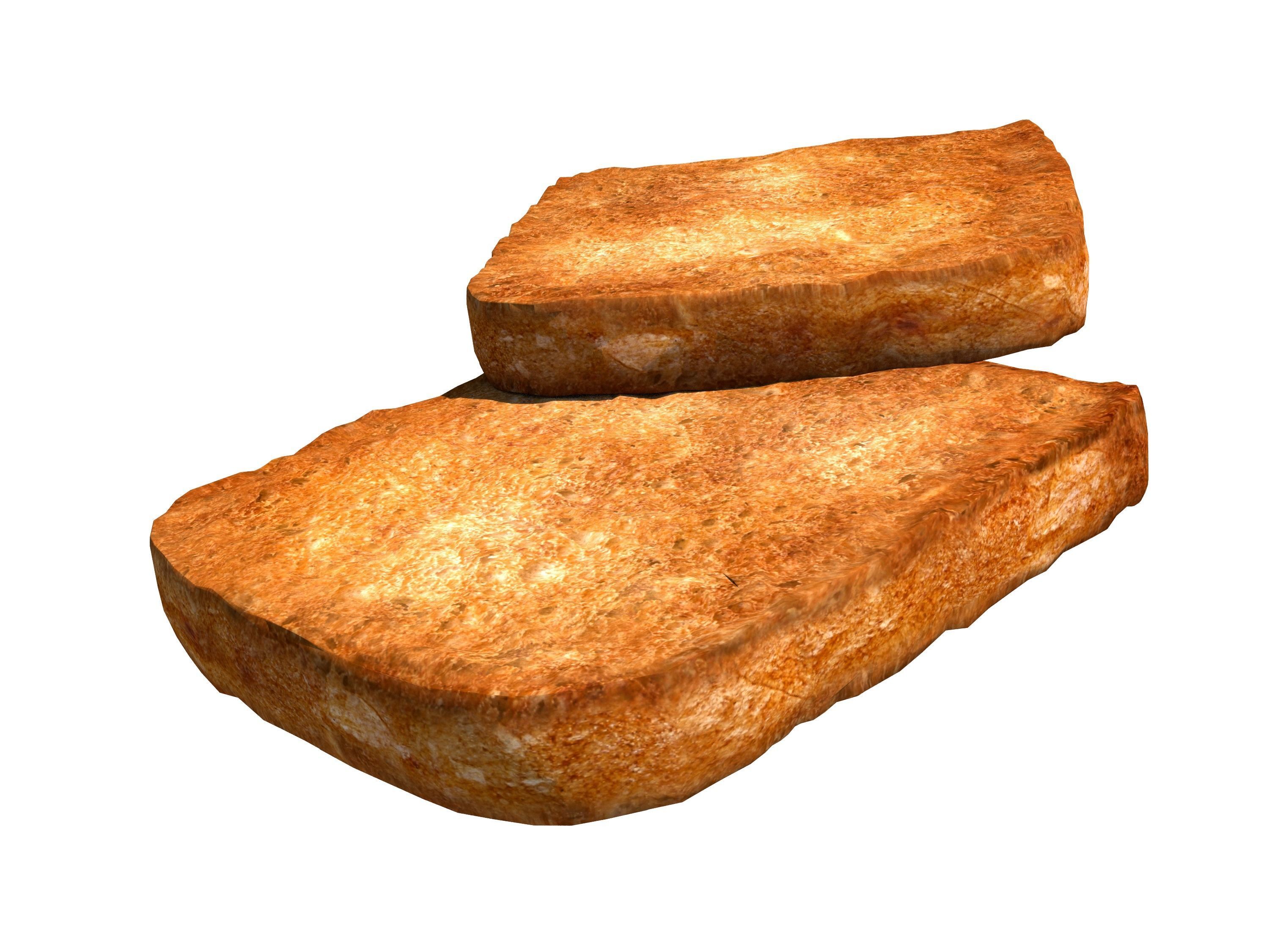 TOAST 3D MODEL two pieces of 3D model_1