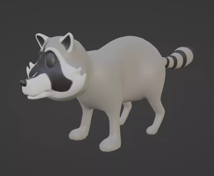Stylize Raccoon Low-poly 3D model_0