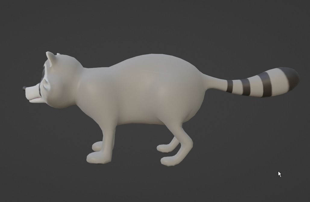 Stylize Raccoon Low-poly 3D model_4