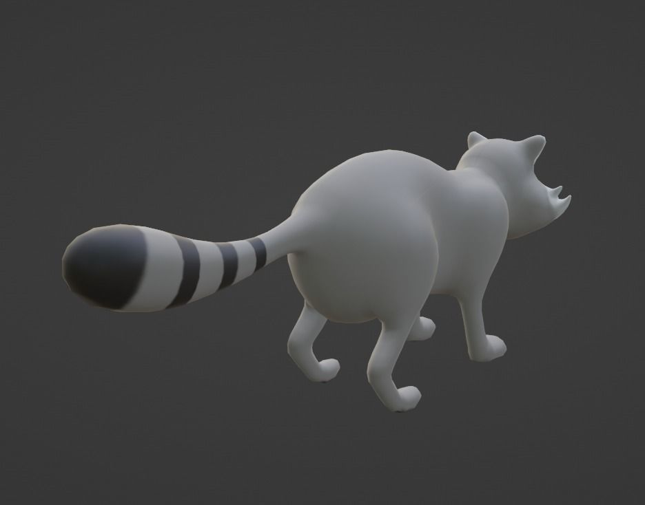 Stylize Raccoon Low-poly 3D model_5