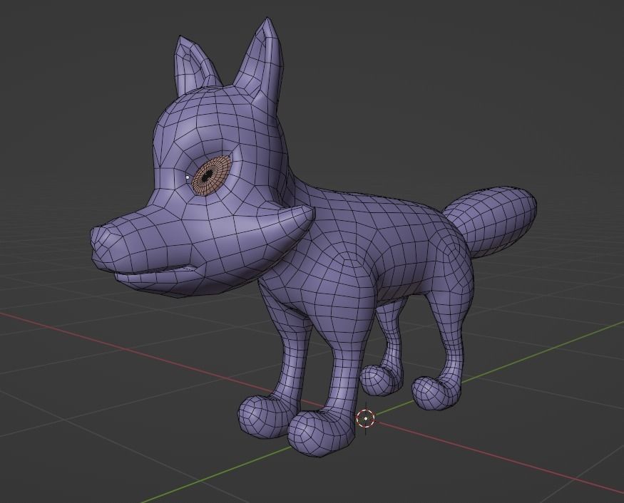 Stylize Fox Low-poly 3D model_2