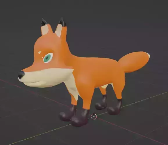 Stylize Fox Low-poly 3D model