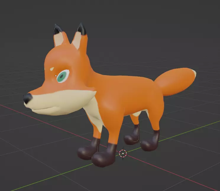 Stylize Fox Low-poly 3D model_0