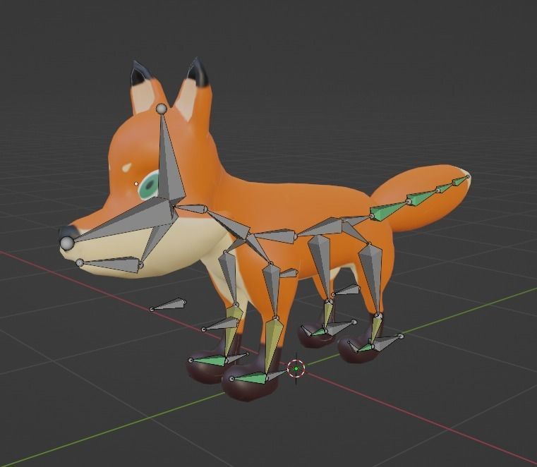 Stylize Fox Low-poly 3D model_3