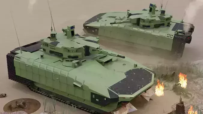 Infantry fighting vehicle Puma 2 Poisonous IFV 3D model