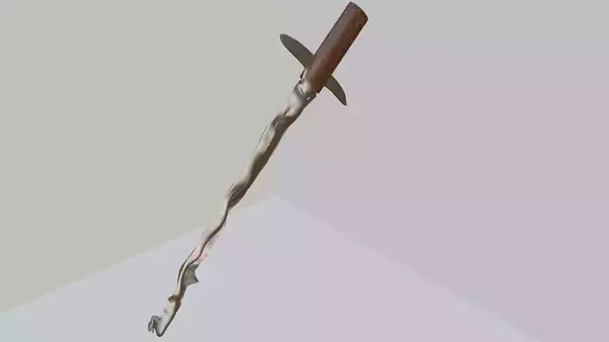 Medival North Europe dagger Low-poly 3D model