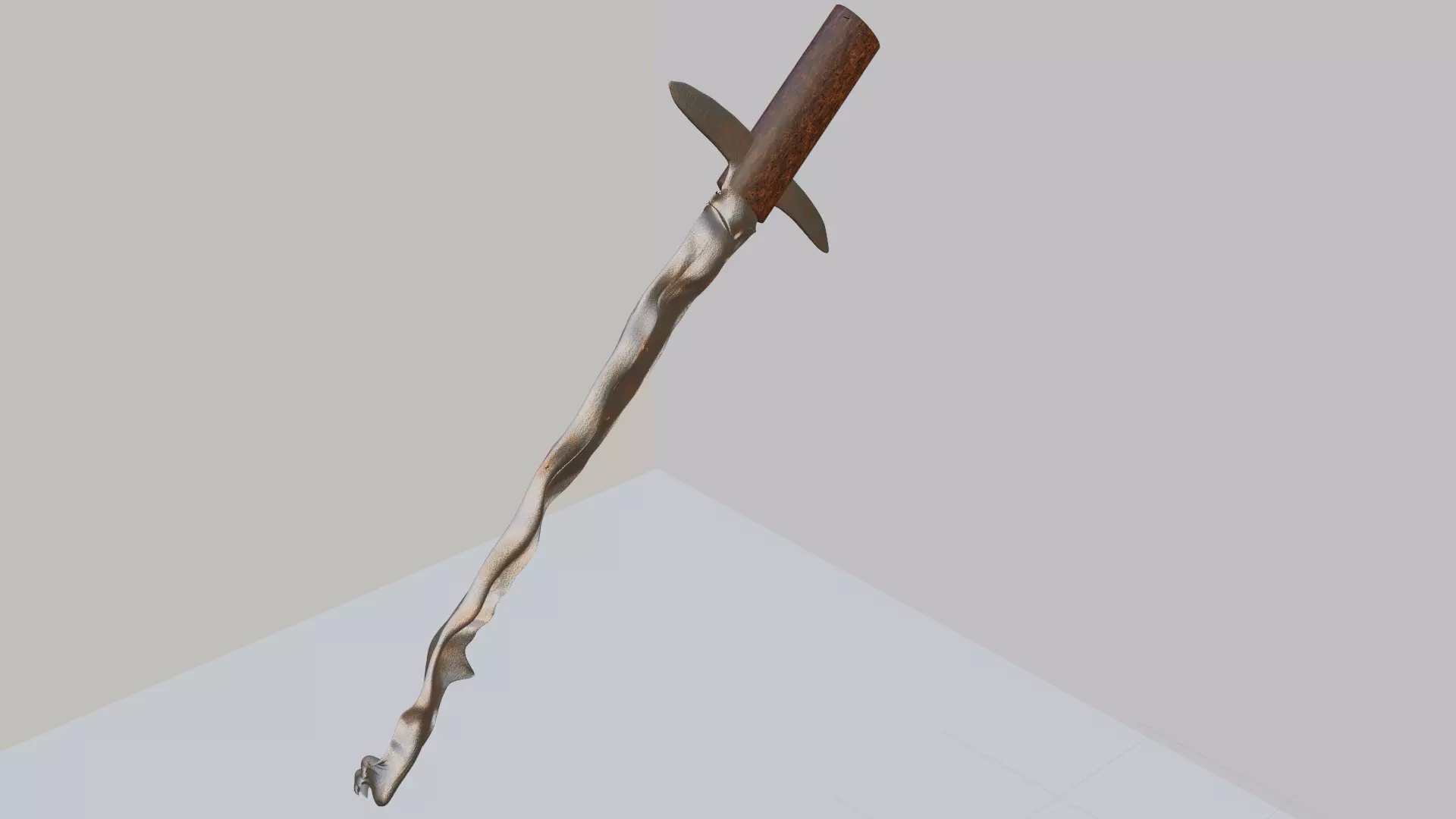 Medival North Europe dagger Low-poly 3D model_0