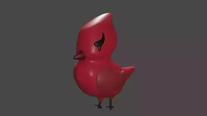 Flapjack cardinal bird Free 3D model