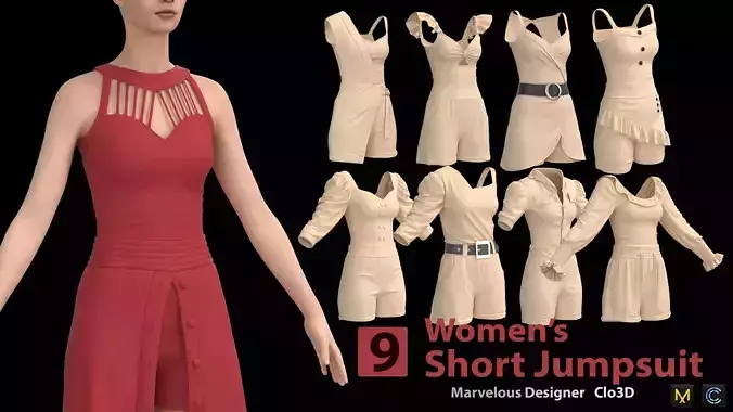 9 Women Short Jumpsuit 
