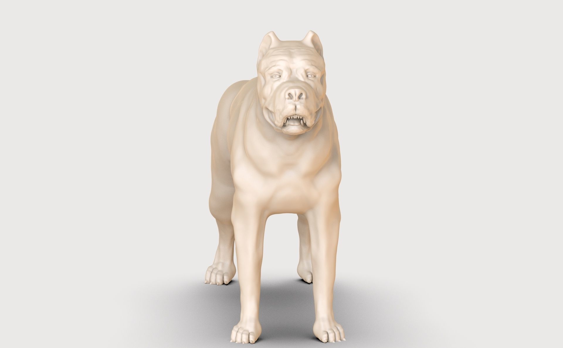 three dog breed Canne Corso 3D print model_19