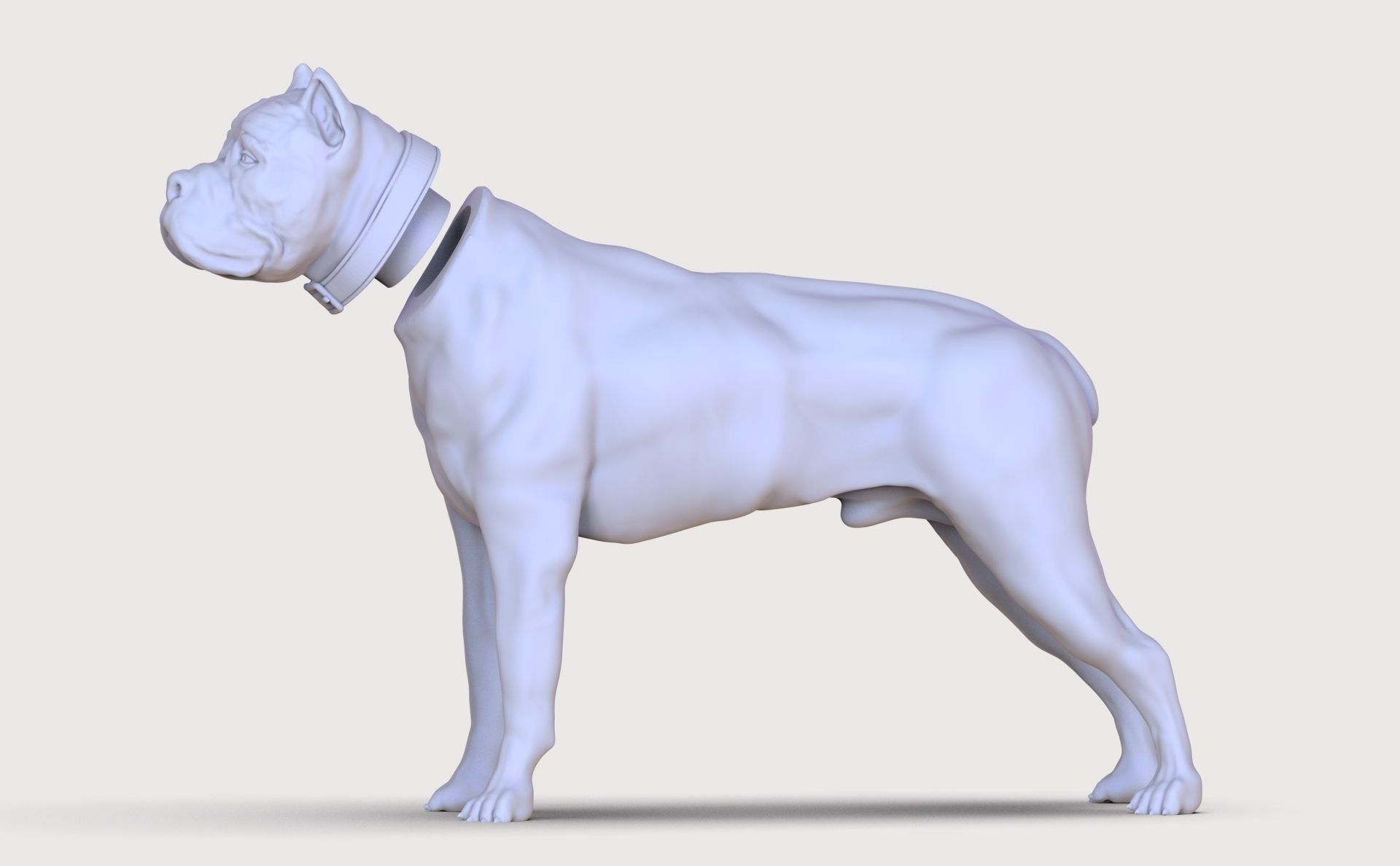 three dog breed Canne Corso 3D print model_29