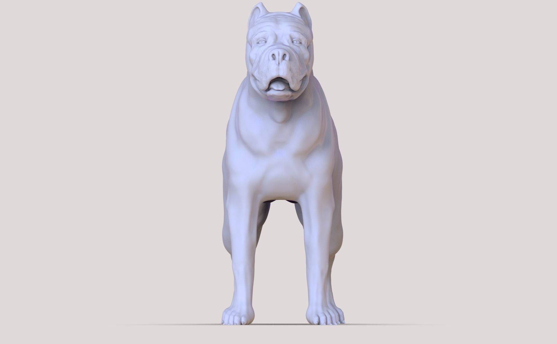 three dog breed Canne Corso 3D print model_9