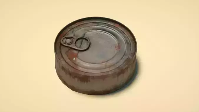 Rusty-food-jar can C4D model