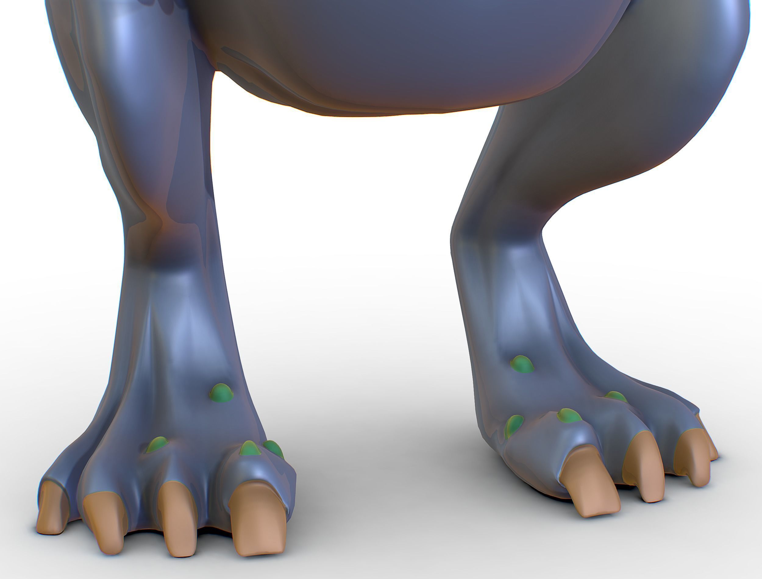 High Poly Monster Demon Devil with Wings Low-poly 3D model_20