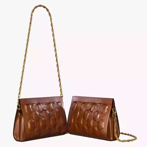 GG matelasse leather shoulder bag Light brown