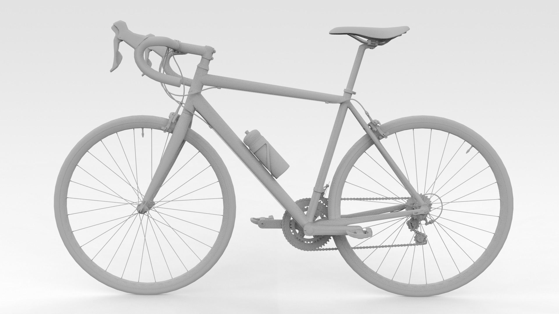 Racing Bicycle - Black 3D model_8