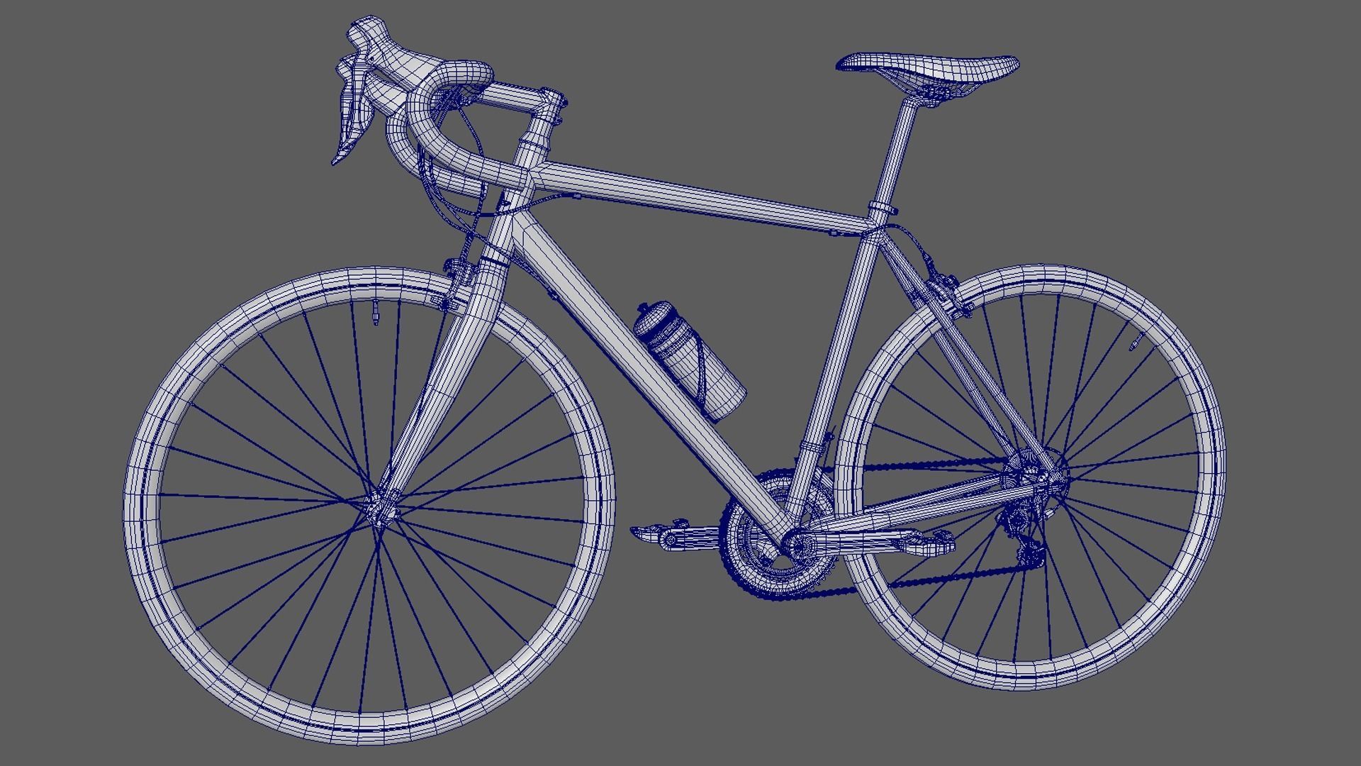 Racing Bicycle - Black 3D model_9