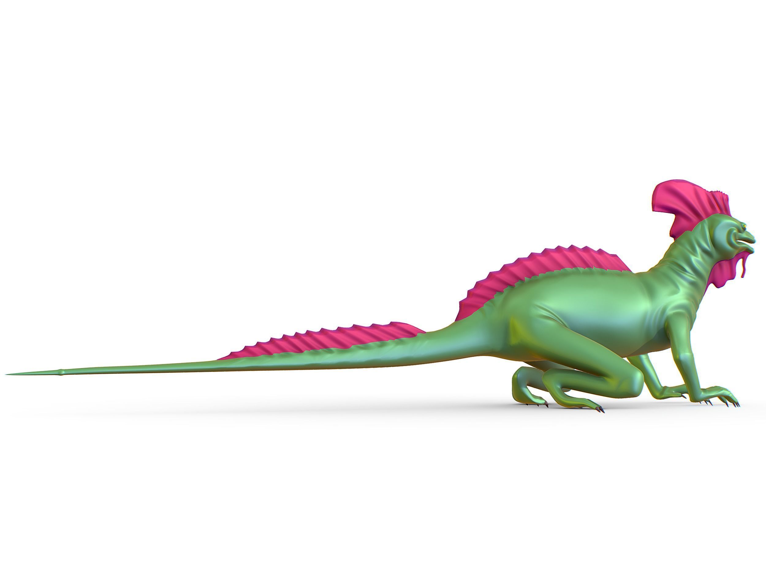 High-Poly the Mythical Lizard Basilisk Low-poly 3D model_17