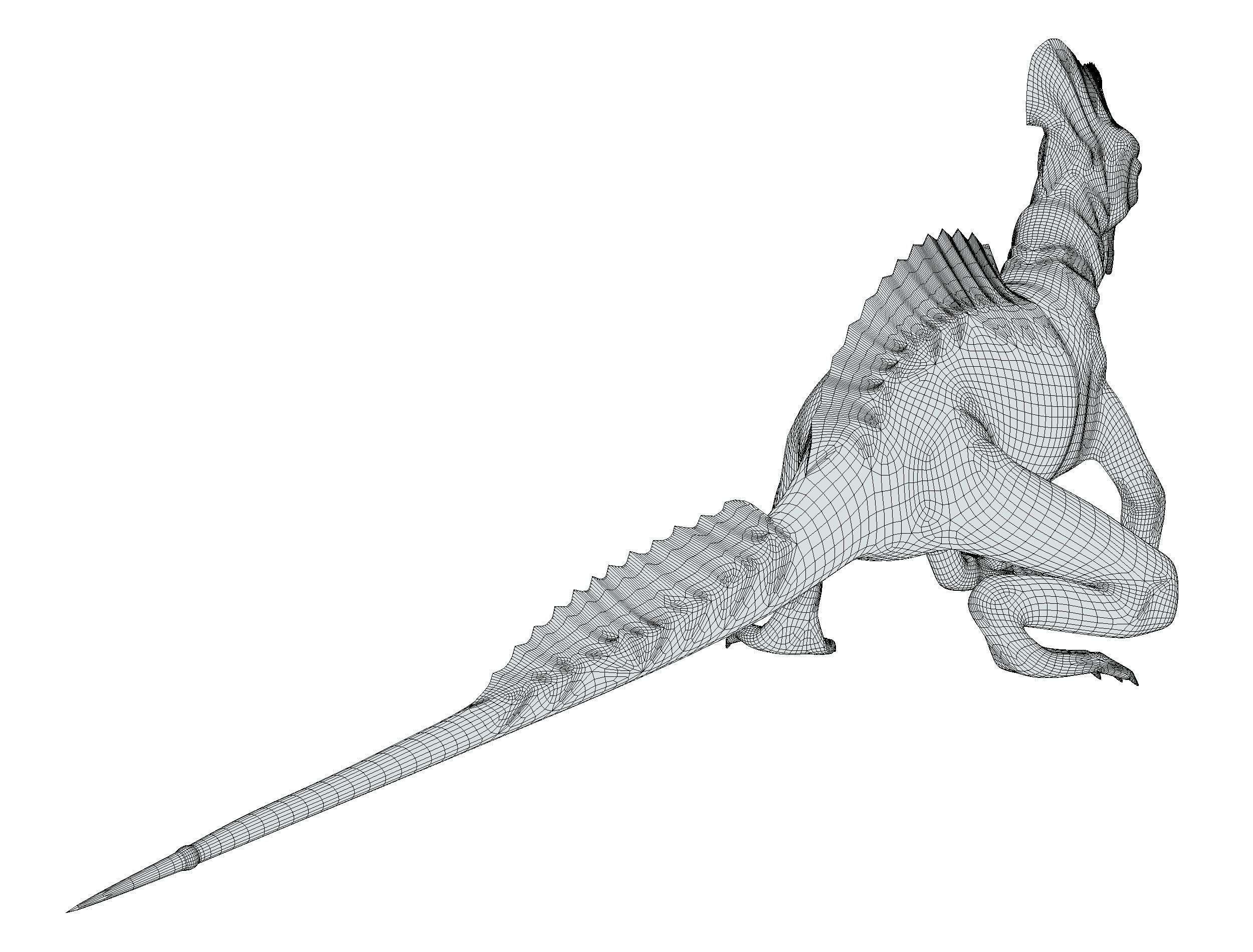 High-Poly the Mythical Lizard Basilisk Low-poly 3D model_31