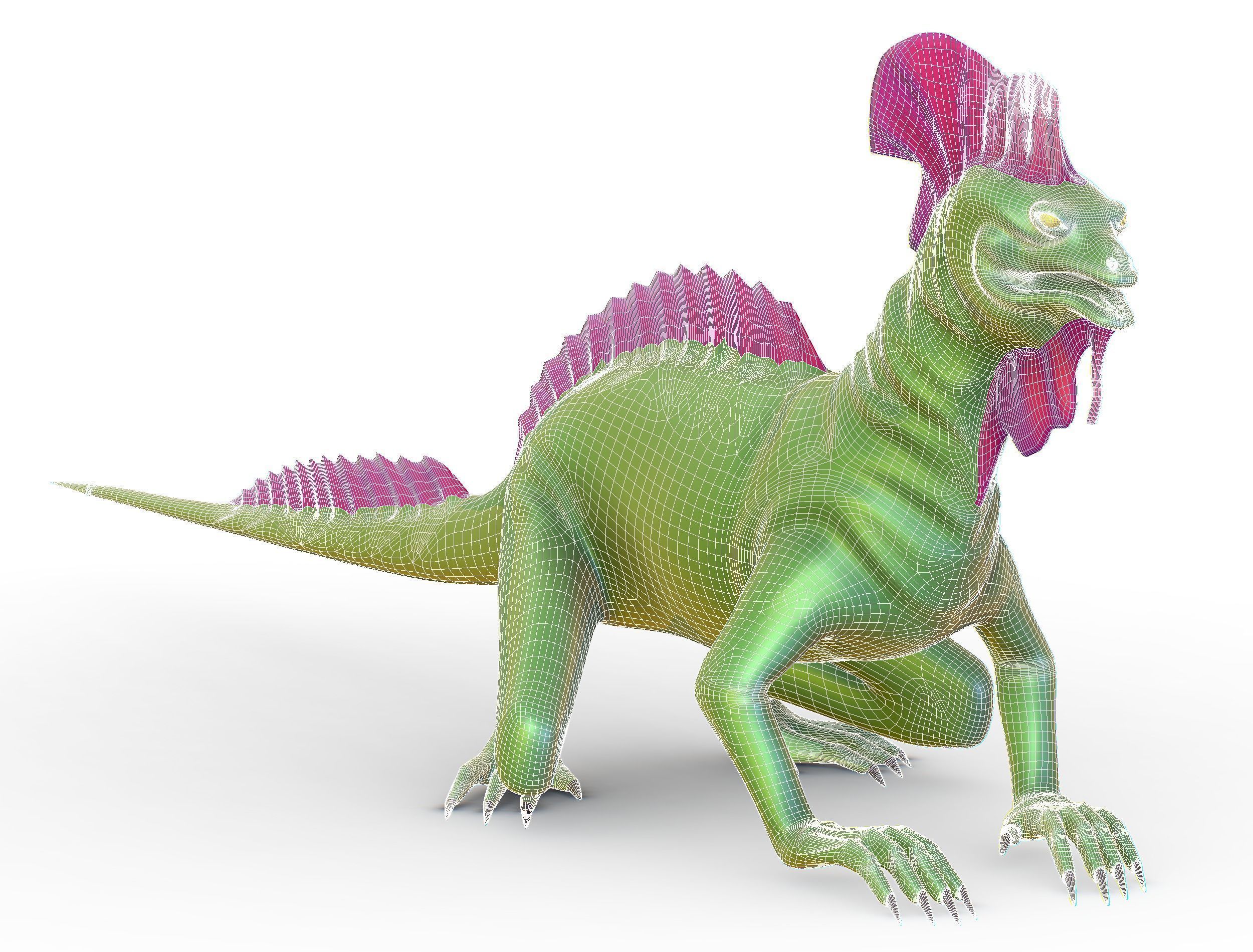 High-Poly the Mythical Lizard Basilisk Low-poly 3D model_24