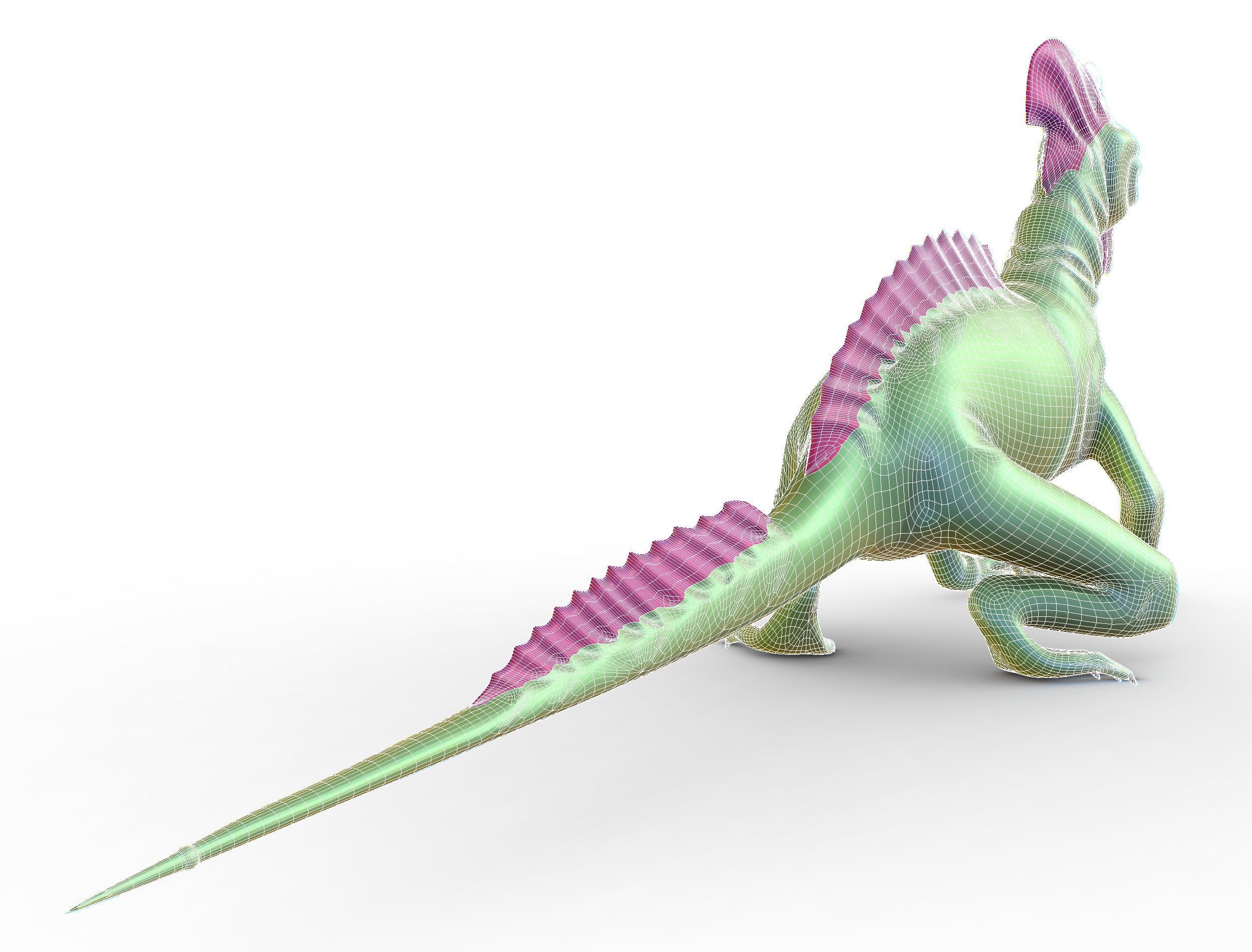 High-Poly the Mythical Lizard Basilisk Low-poly 3D model_28