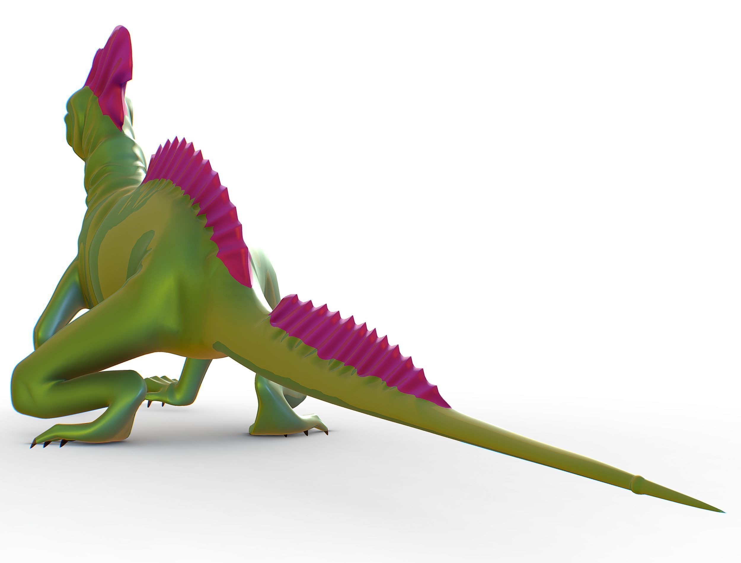 High-Poly the Mythical Lizard Basilisk Low-poly 3D model_11