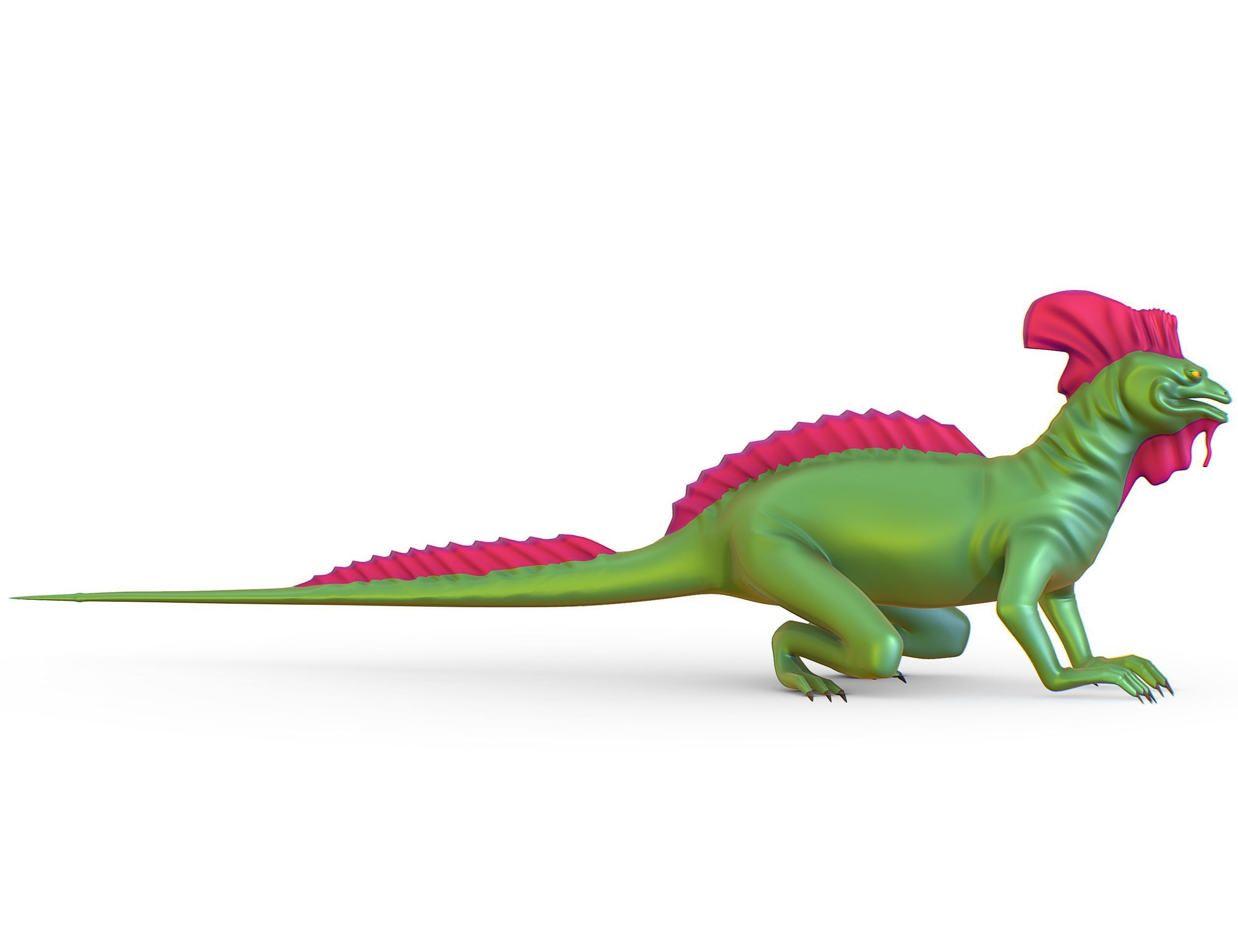 High-Poly the Mythical Lizard Basilisk Low-poly 3D model_19