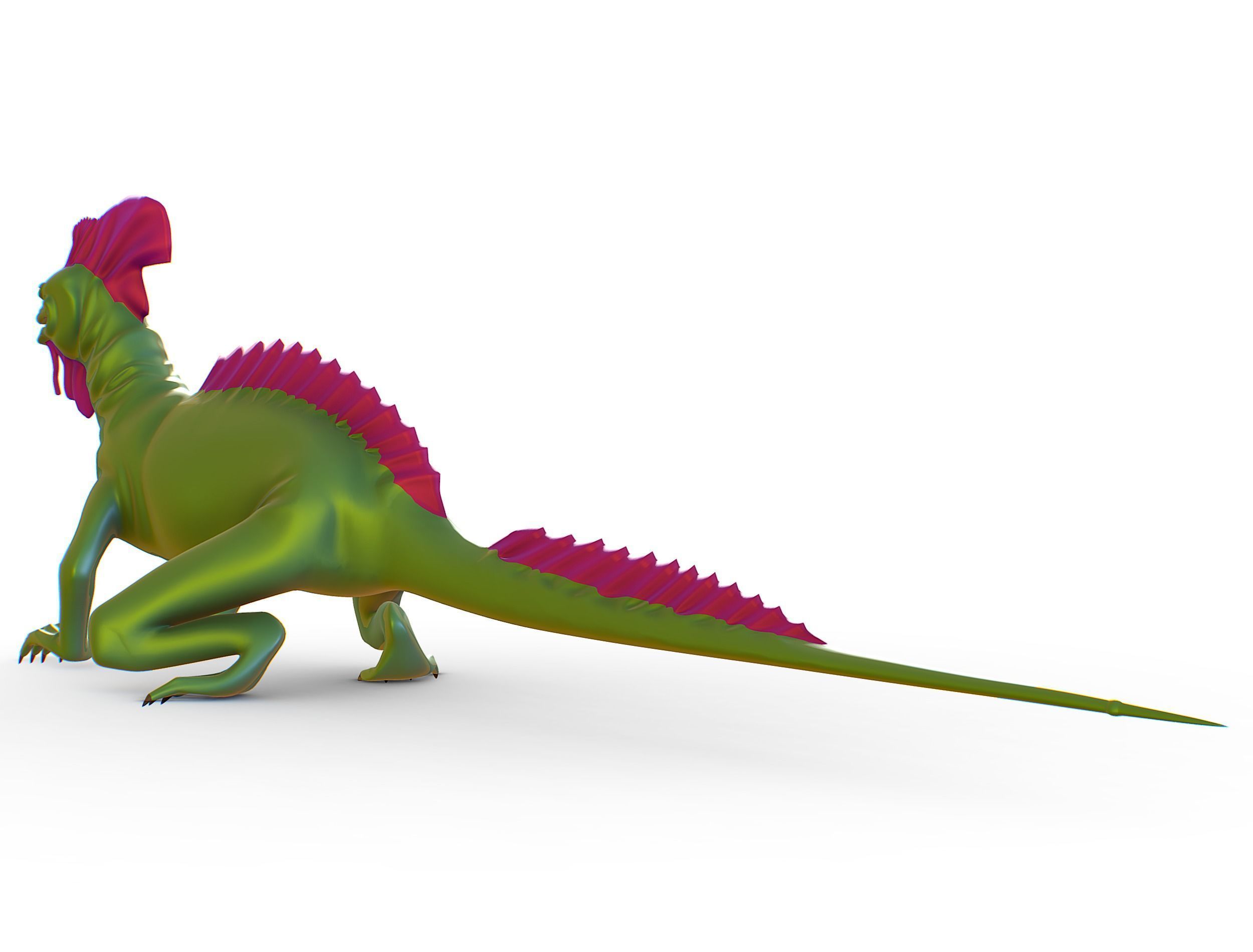 High-Poly the Mythical Lizard Basilisk Low-poly 3D model_10