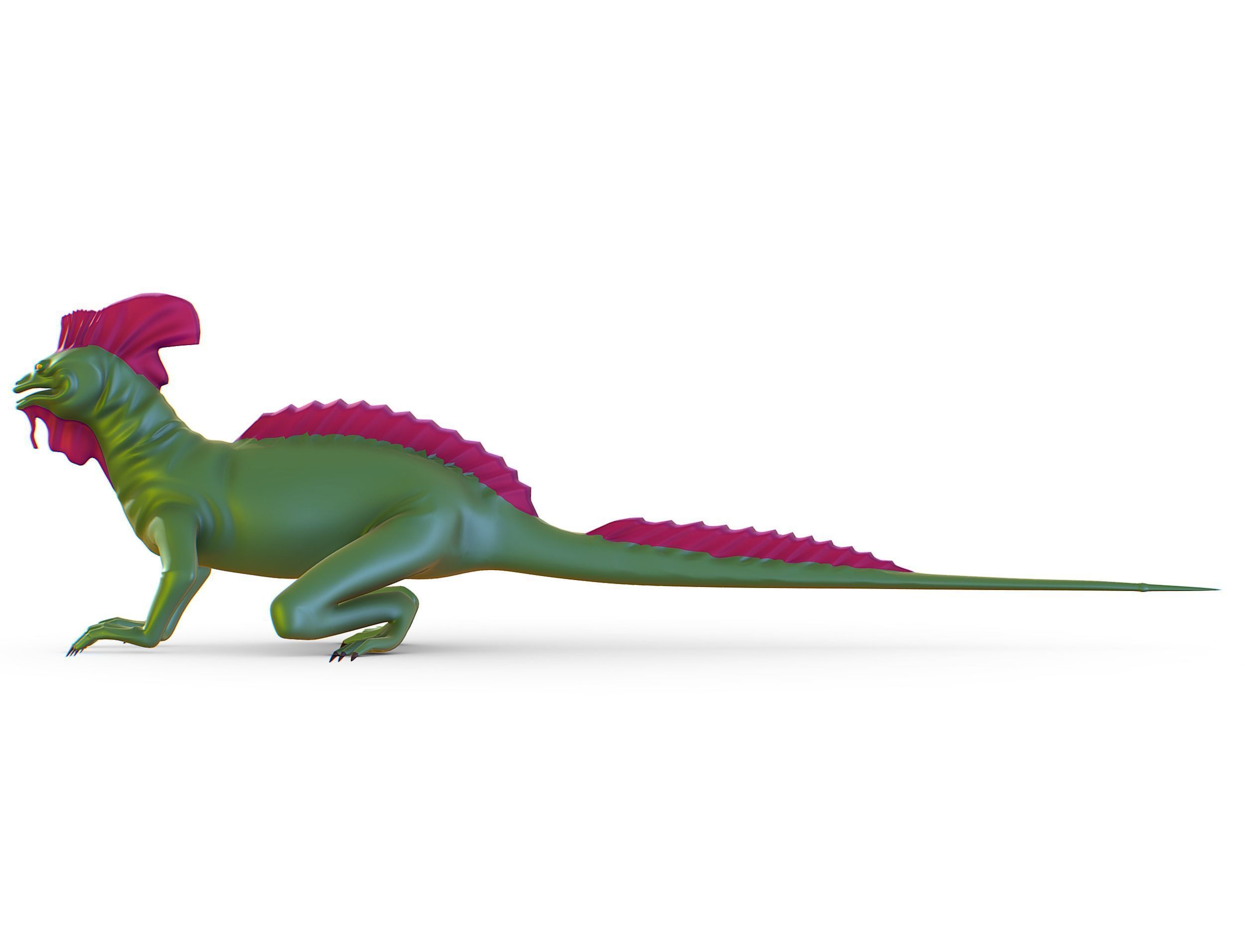 High-Poly the Mythical Lizard Basilisk Low-poly 3D model_8