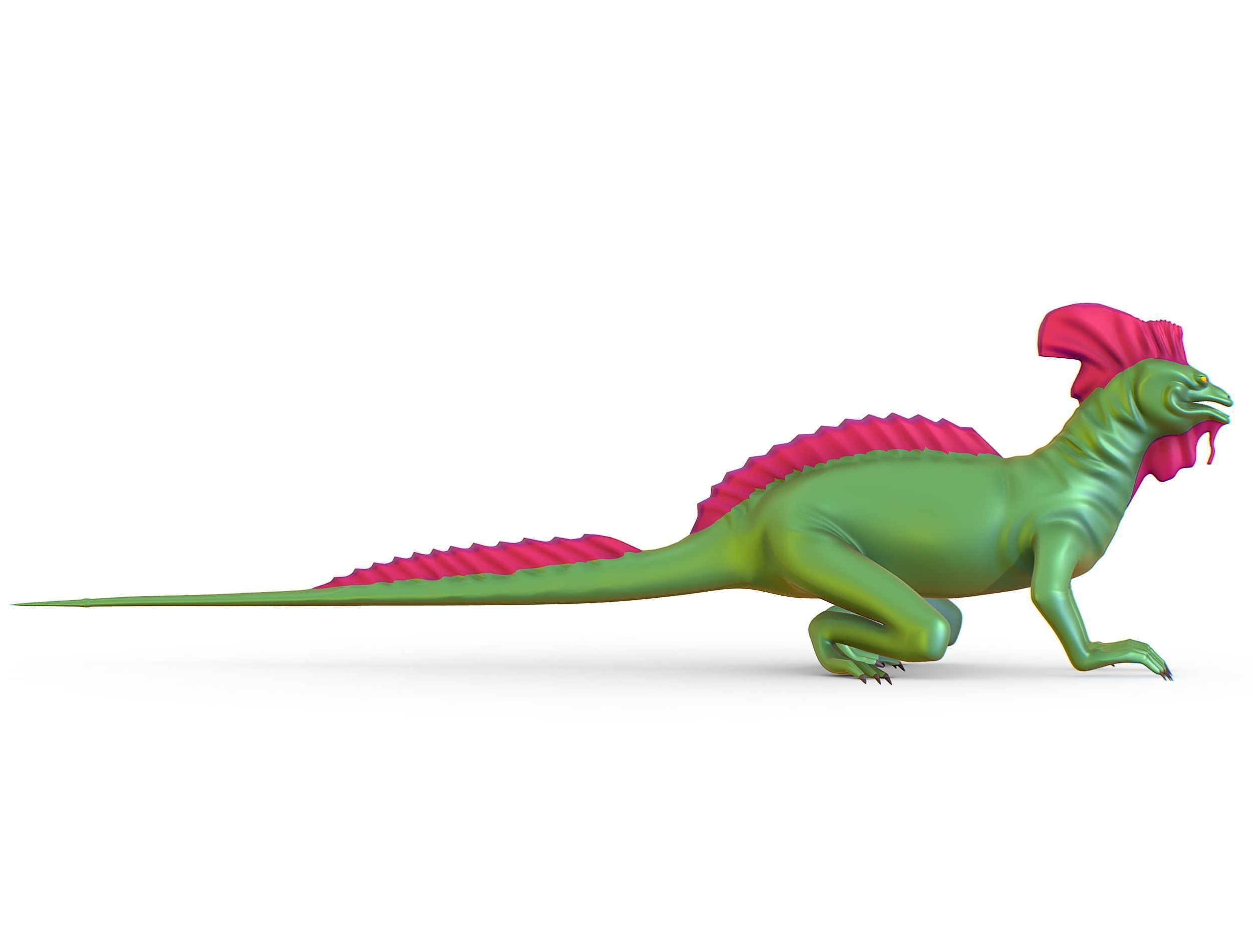 High-Poly the Mythical Lizard Basilisk Low-poly 3D model_18