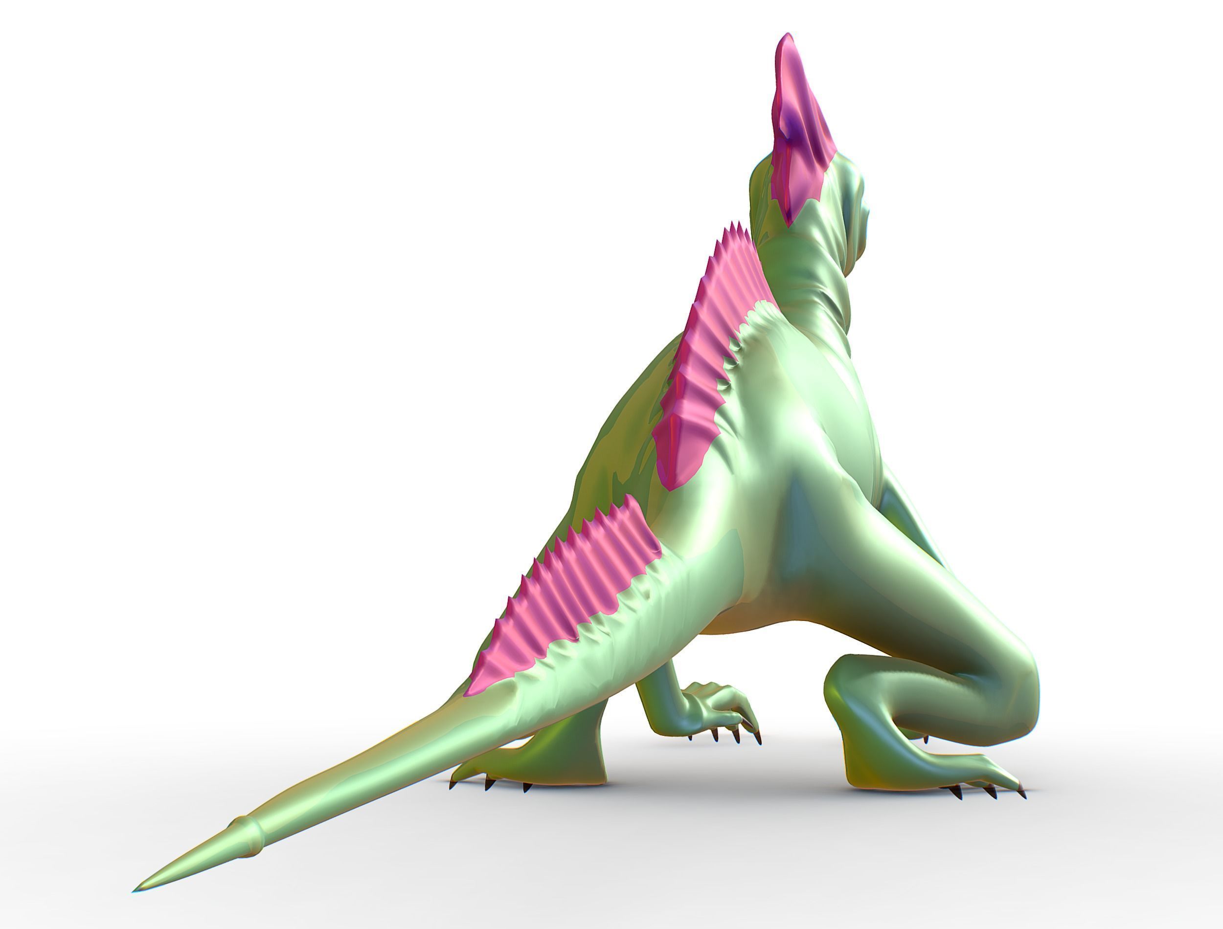 High-Poly the Mythical Lizard Basilisk Low-poly 3D model_14