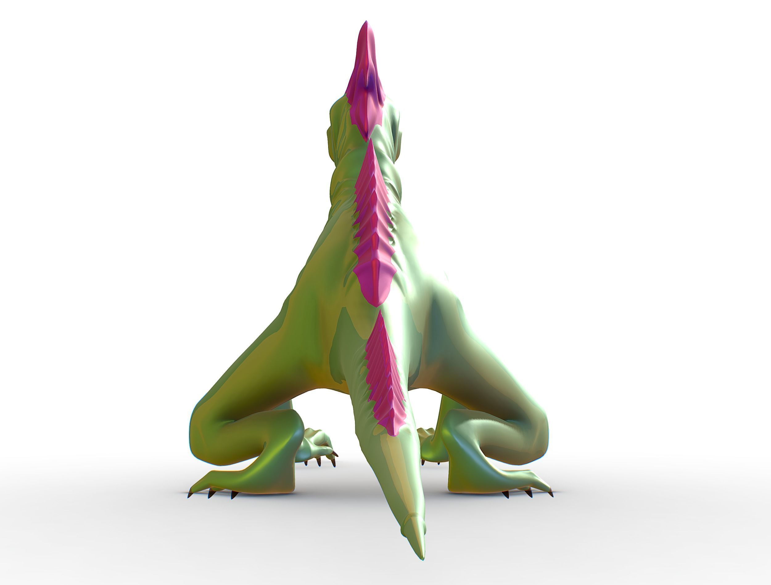 High-Poly the Mythical Lizard Basilisk Low-poly 3D model_13