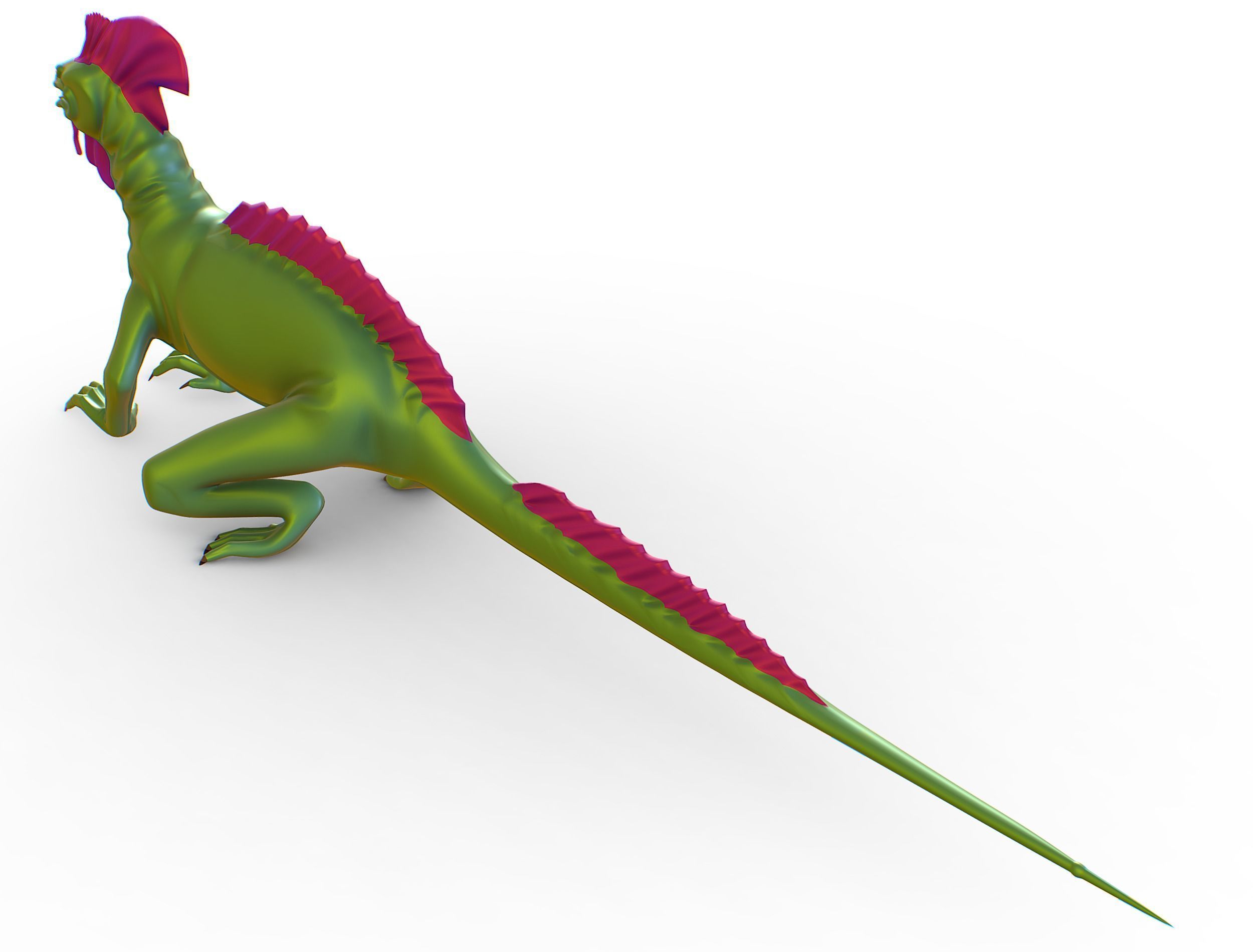 High-Poly the Mythical Lizard Basilisk Low-poly 3D model_23