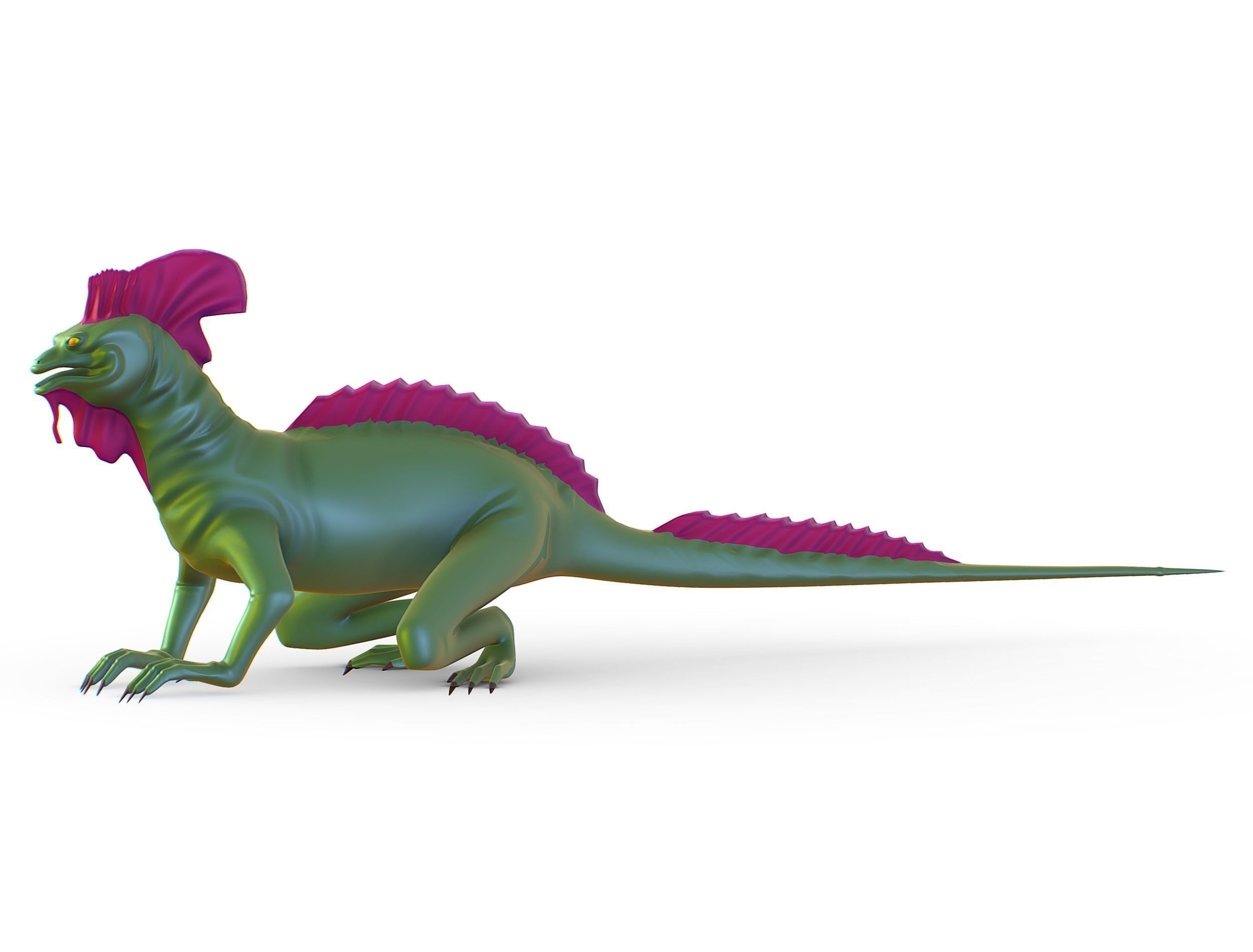 High-Poly the Mythical Lizard Basilisk Low-poly 3D model_7