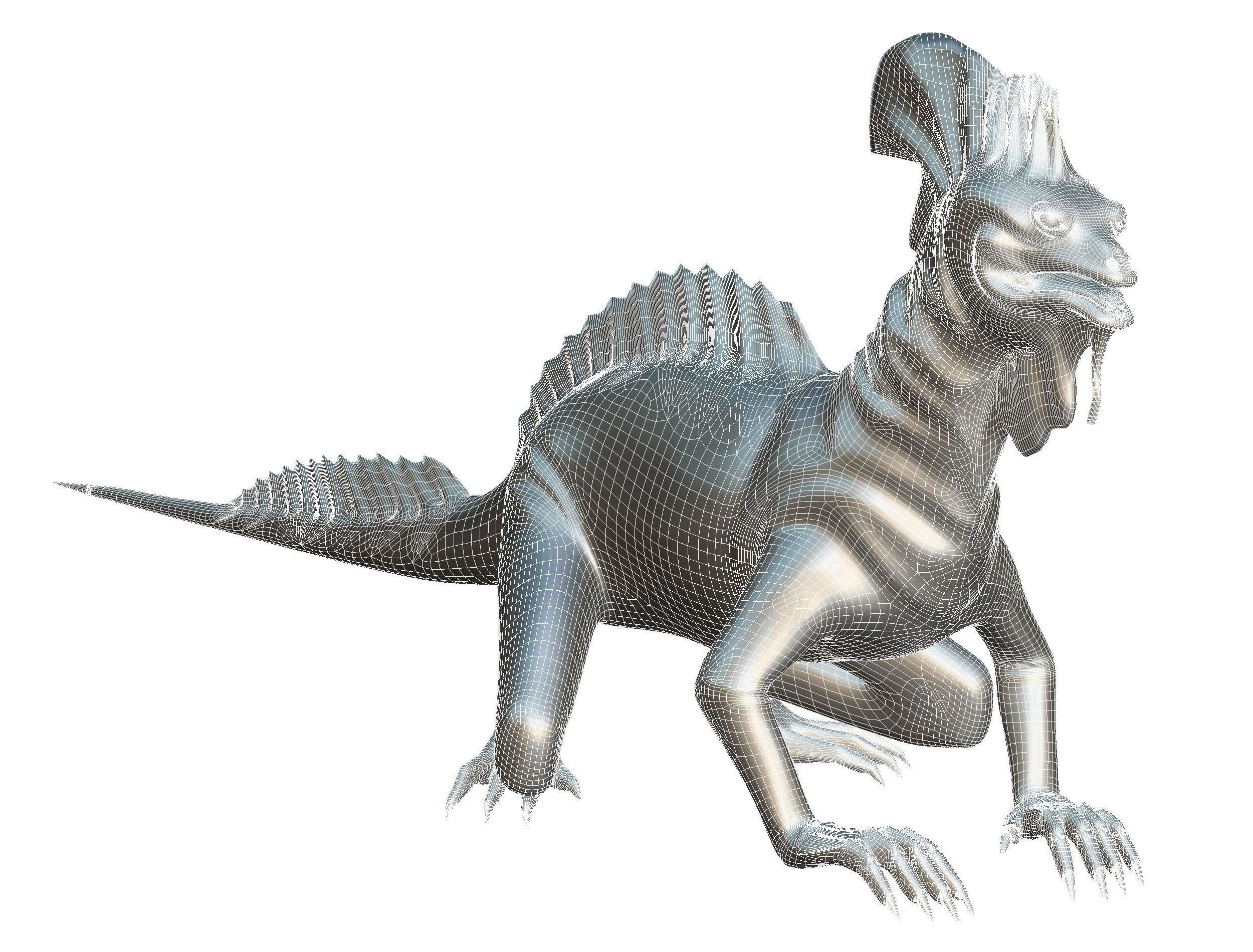 High-Poly the Mythical Lizard Basilisk Low-poly 3D model_25