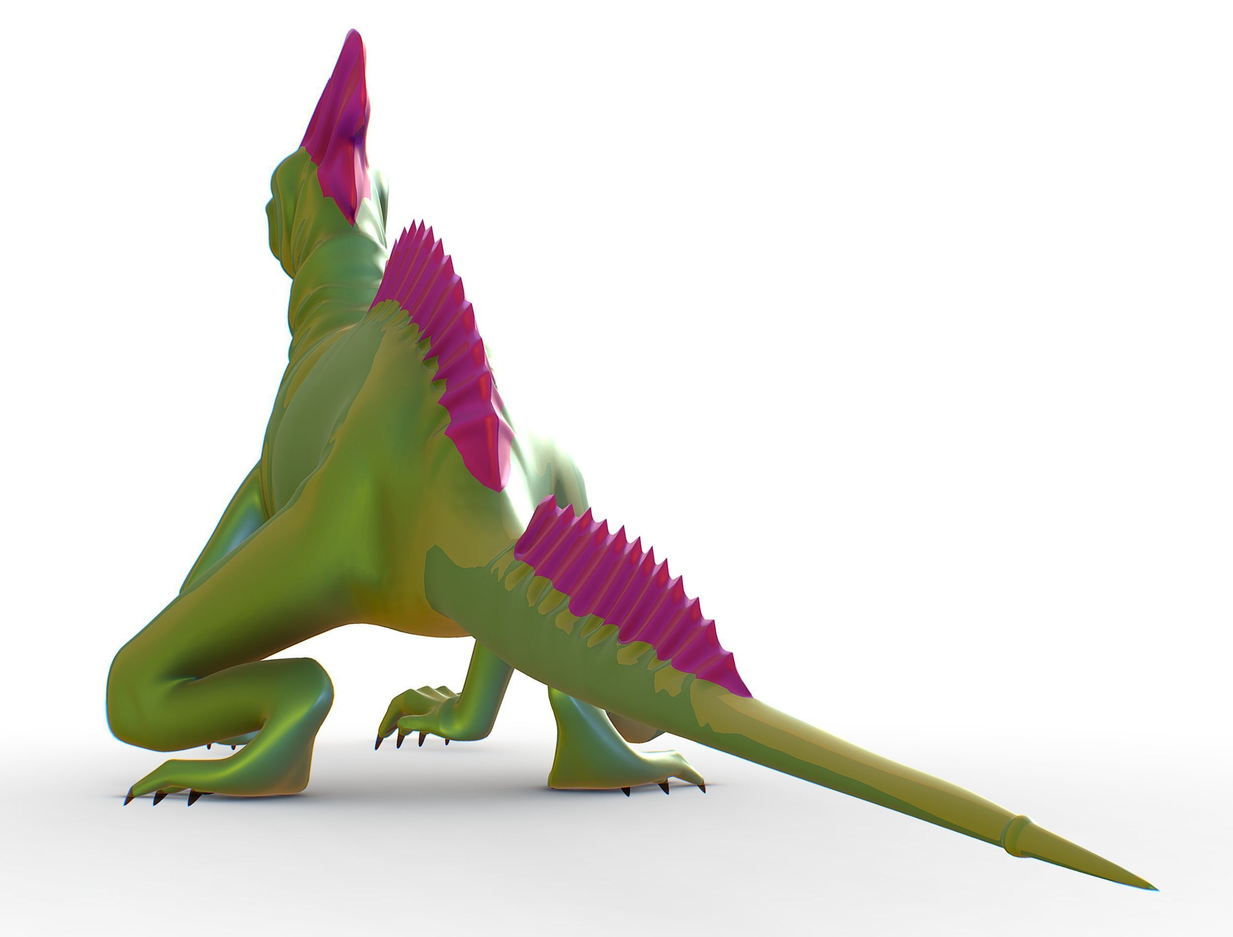 High-Poly the Mythical Lizard Basilisk Low-poly 3D model_12