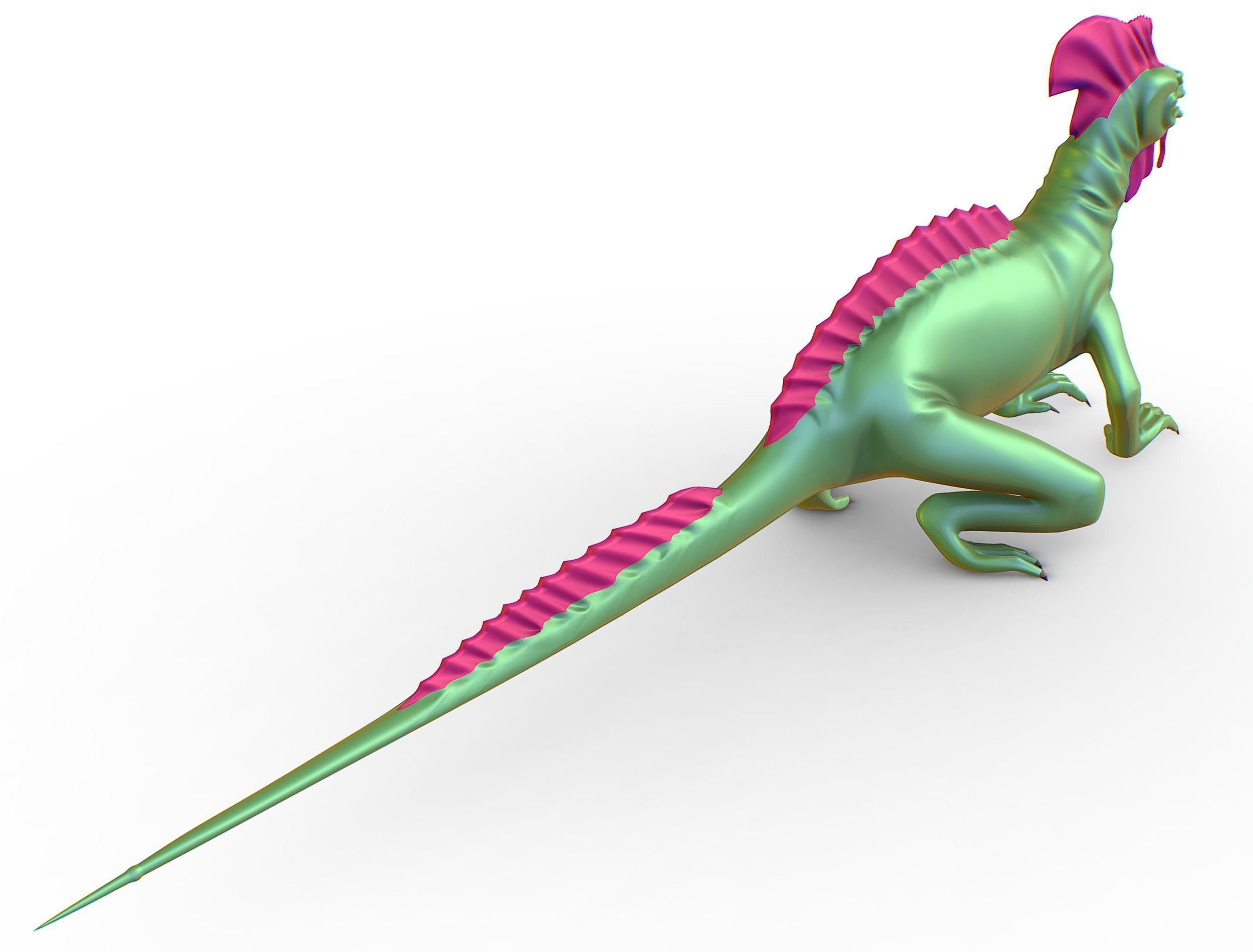 High-Poly the Mythical Lizard Basilisk Low-poly 3D model_22