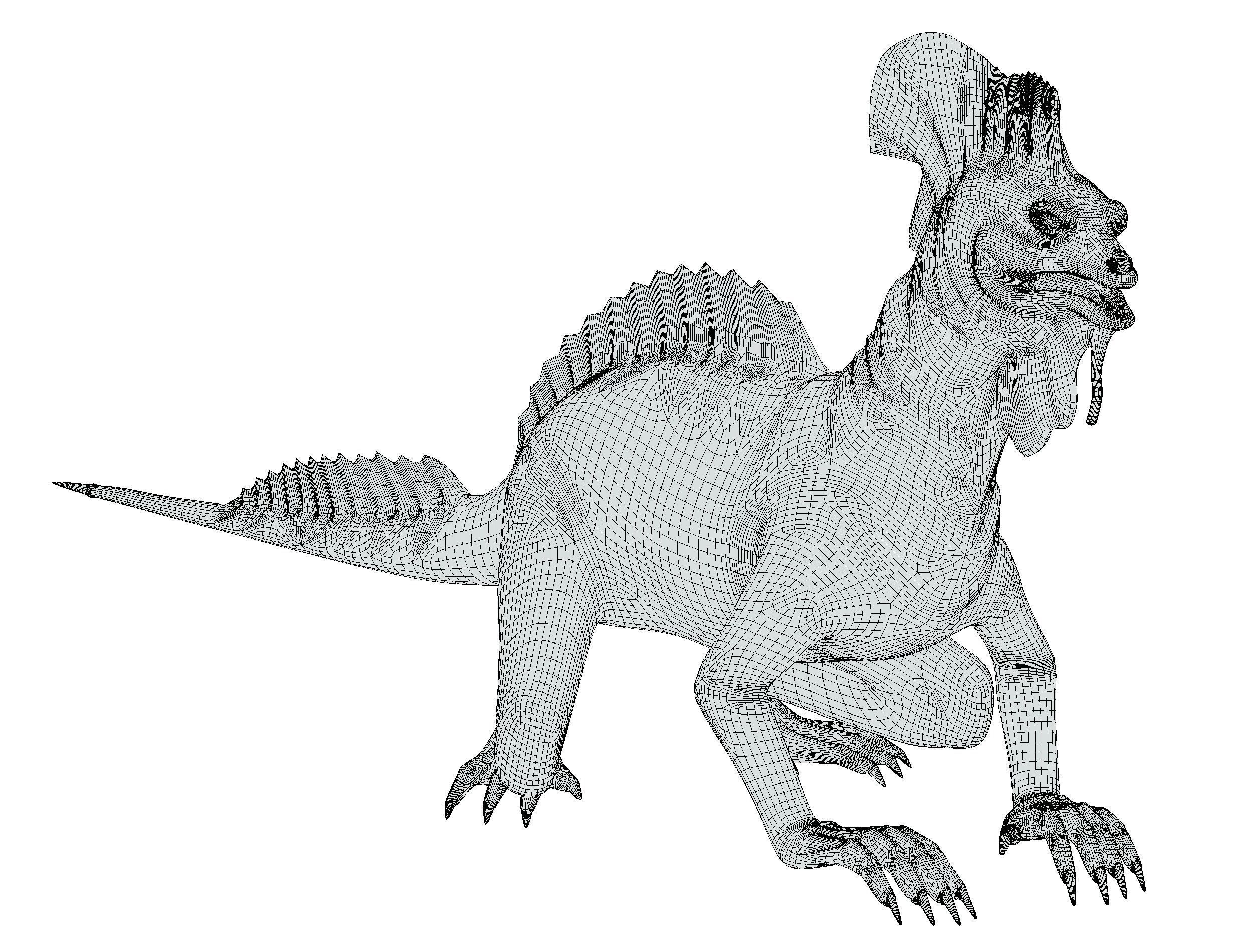 High-Poly the Mythical Lizard Basilisk Low-poly 3D model_27