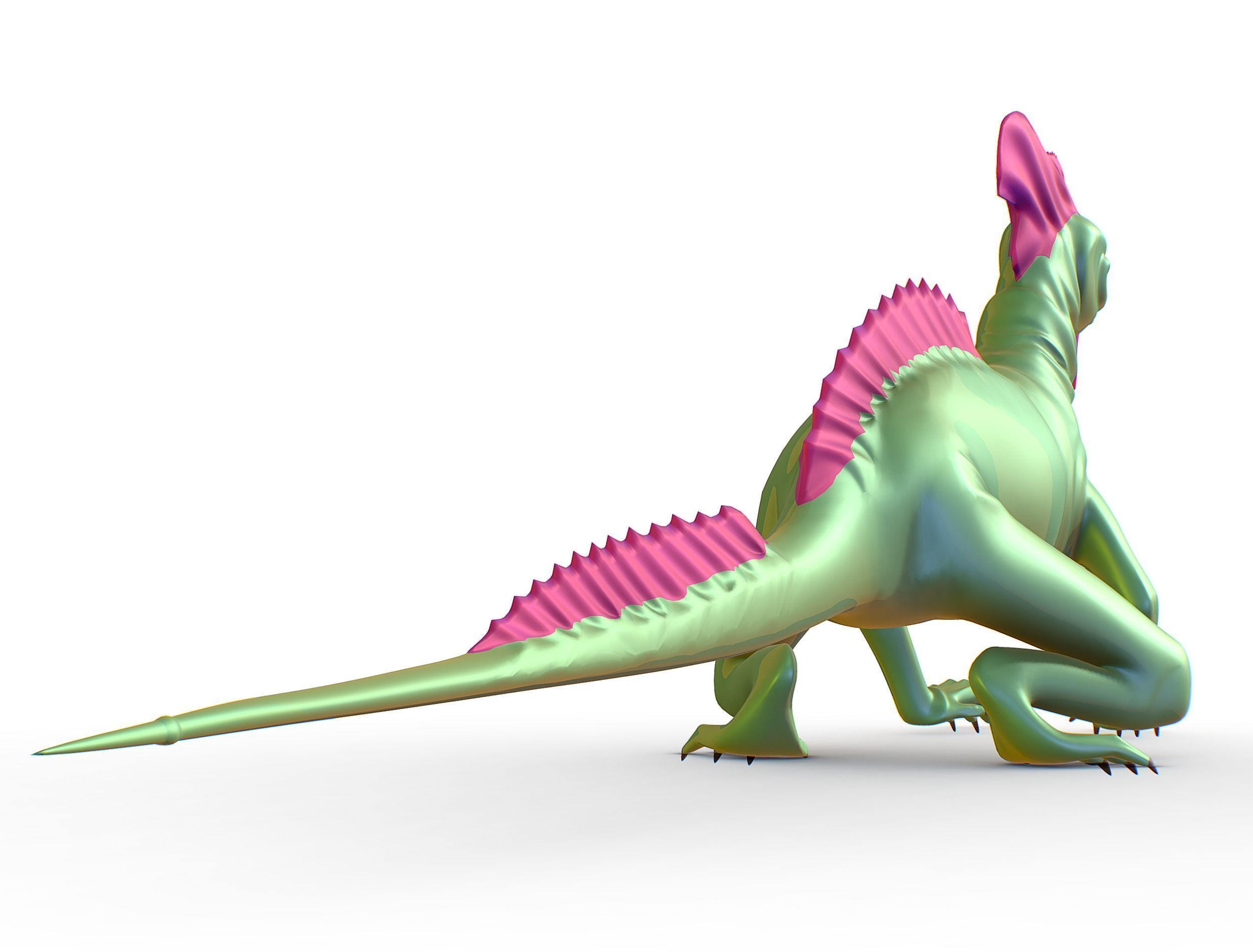 High-Poly the Mythical Lizard Basilisk Low-poly 3D model_15