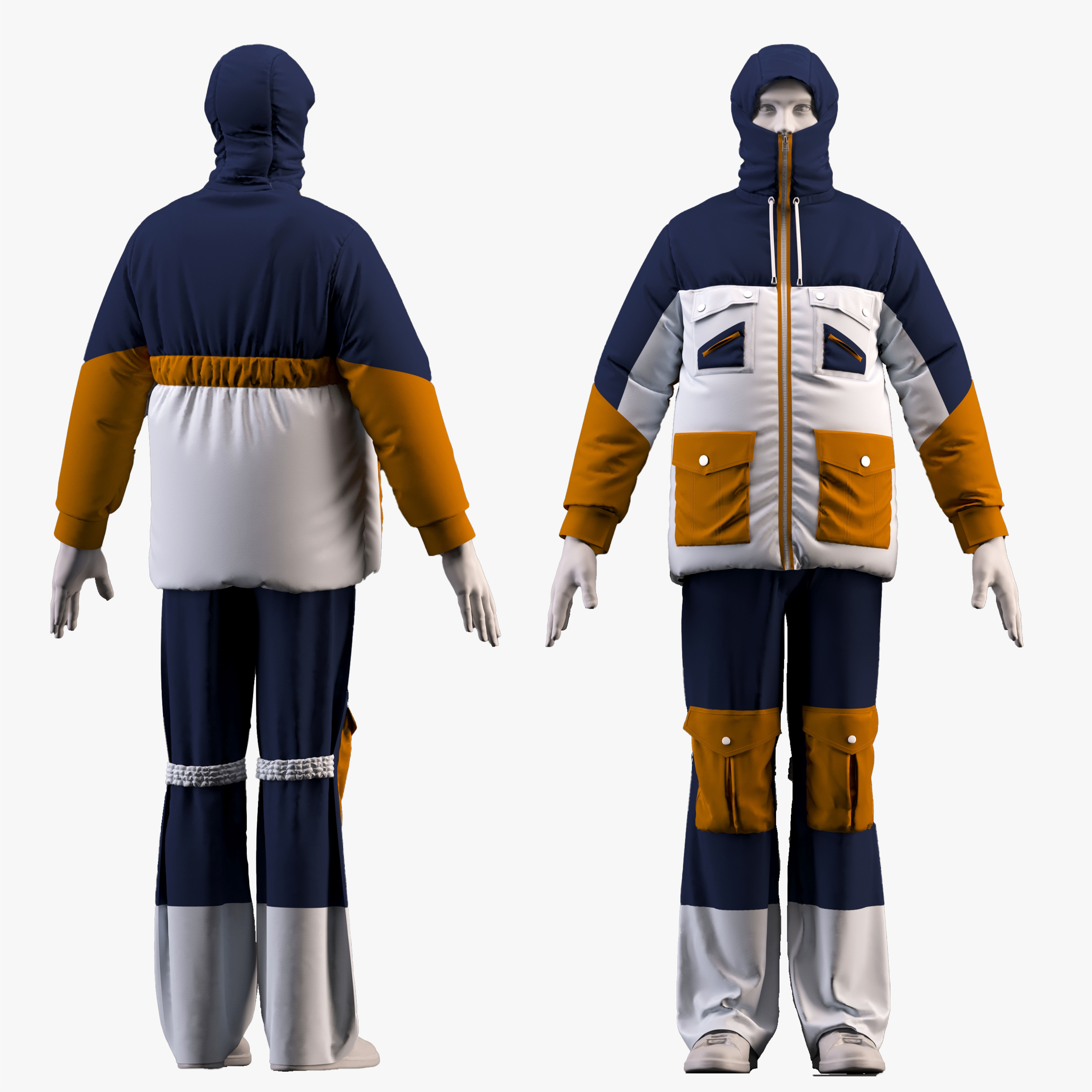 Ski clothing   -ski jacket  - ZPRJ -FBX-OBJ-MTL-TEXTURES 3D model_1