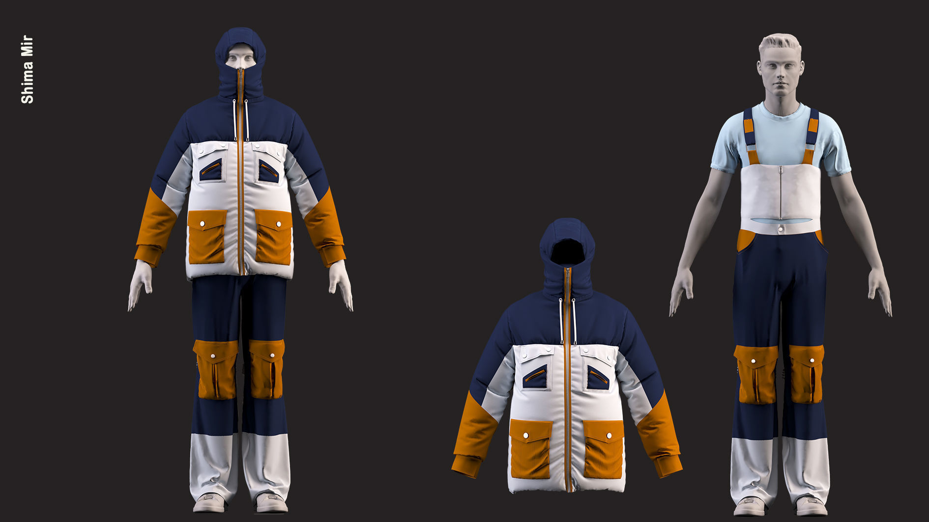 Ski clothing   -ski jacket  - ZPRJ -FBX-OBJ-MTL-TEXTURES 3D model_13