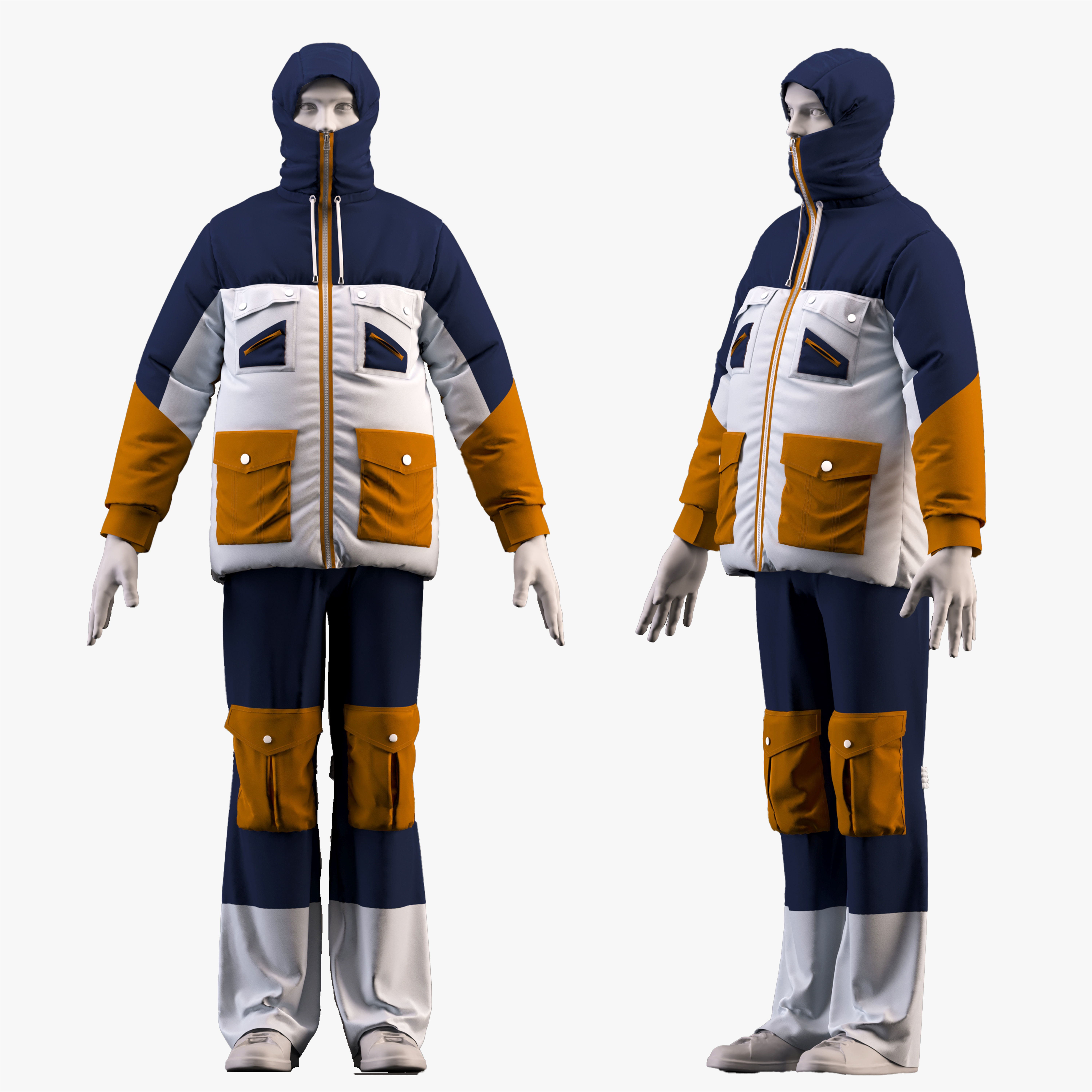 Ski clothing   -ski jacket  - ZPRJ -FBX-OBJ-MTL-TEXTURES 3D model_3